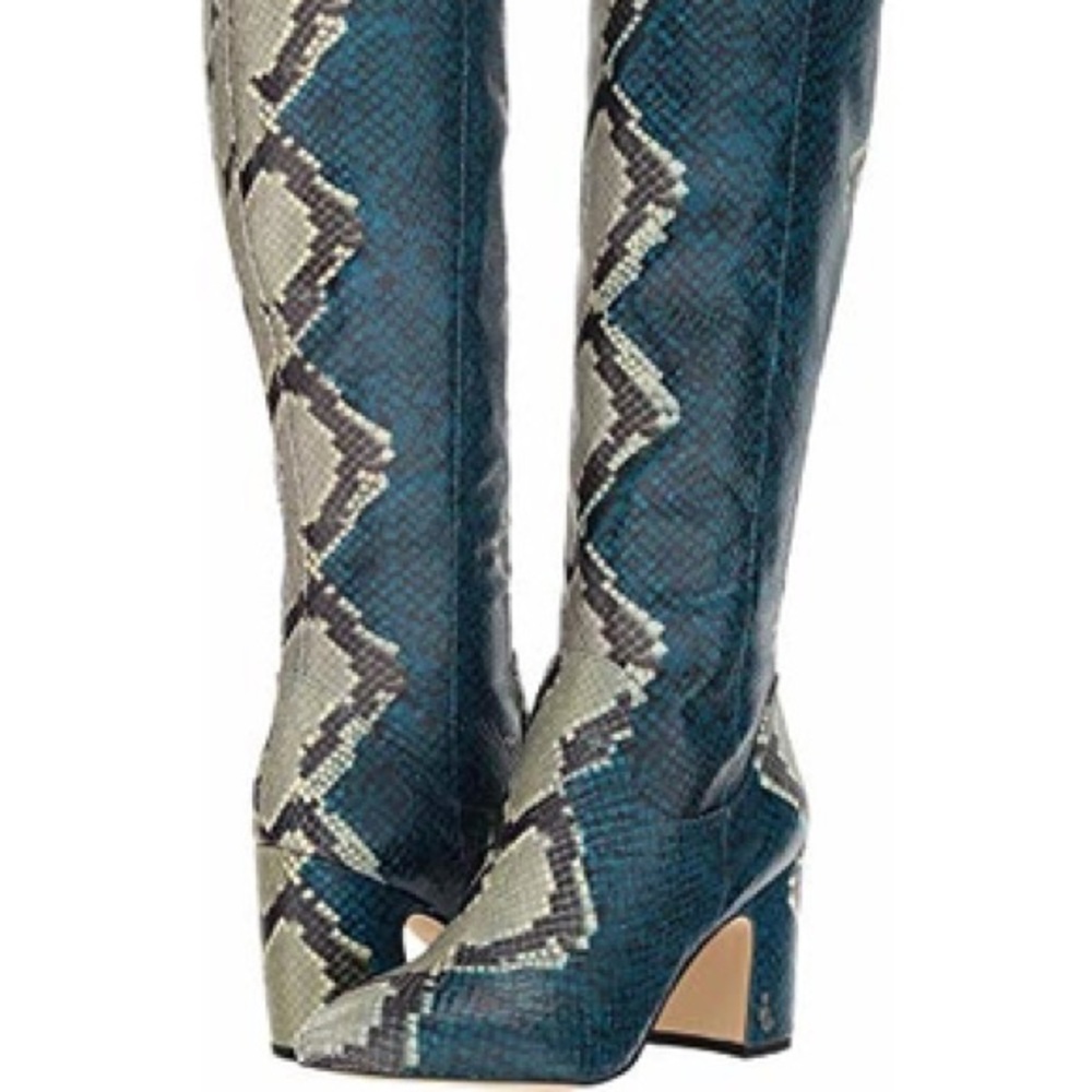 Sam Edelman Hai Boots - Snake skin heeled boots